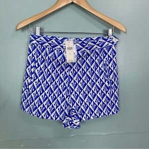 Anthropologie Corey Lynn Calter Micro Shorts Blue White Lobster Nautical Small‎
